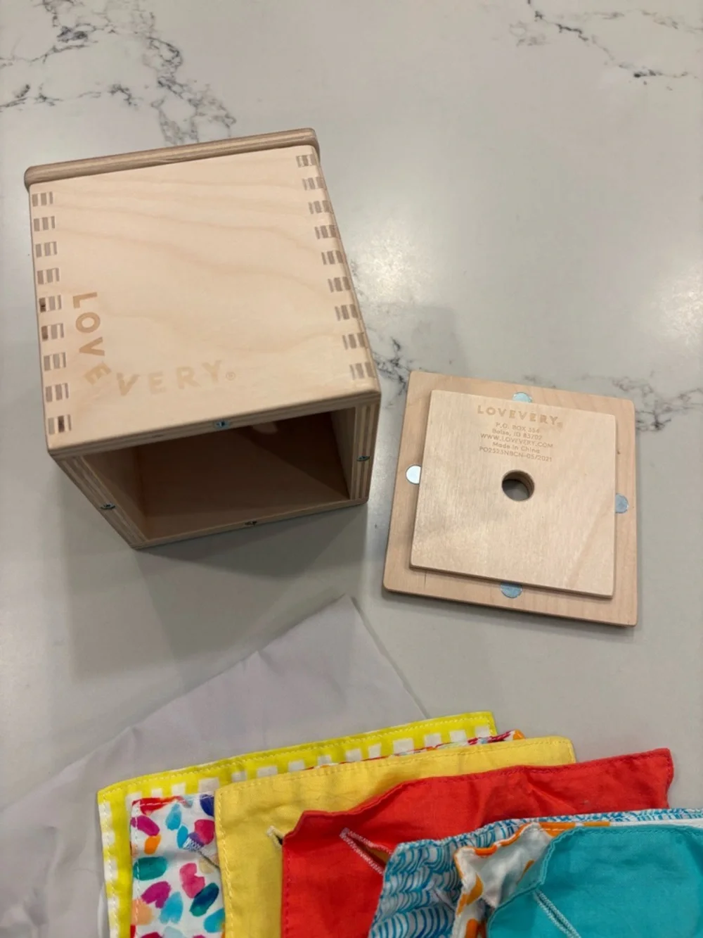 Lovevery Sensor Kit Magic Tissue Box Baby Toy Montessori Wooden